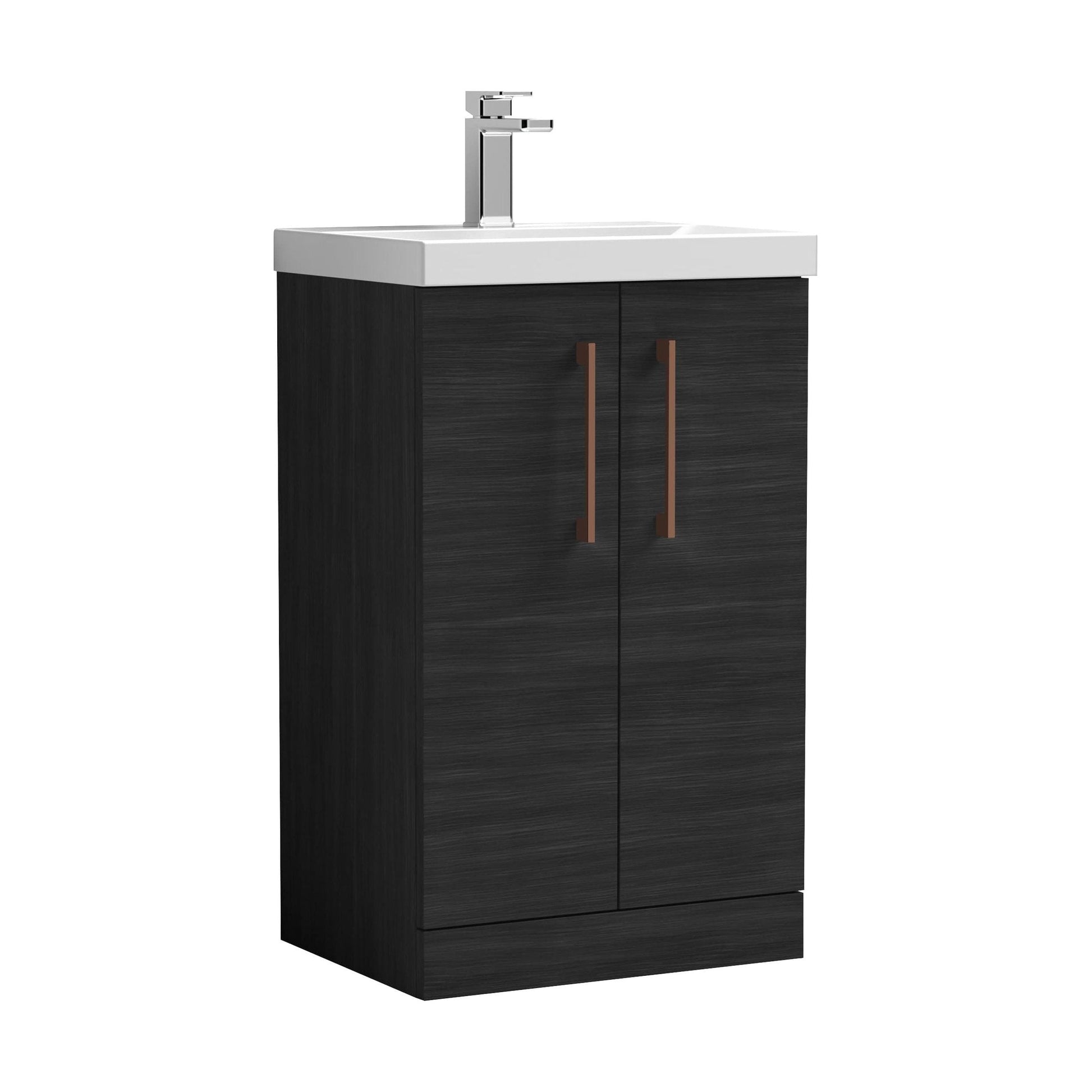 [BALARN601AH019] Bramshall Floor Standing 2-Door Vanity & Mid-Edge Basin – Choice of Colour and Handle Finish - Cutout