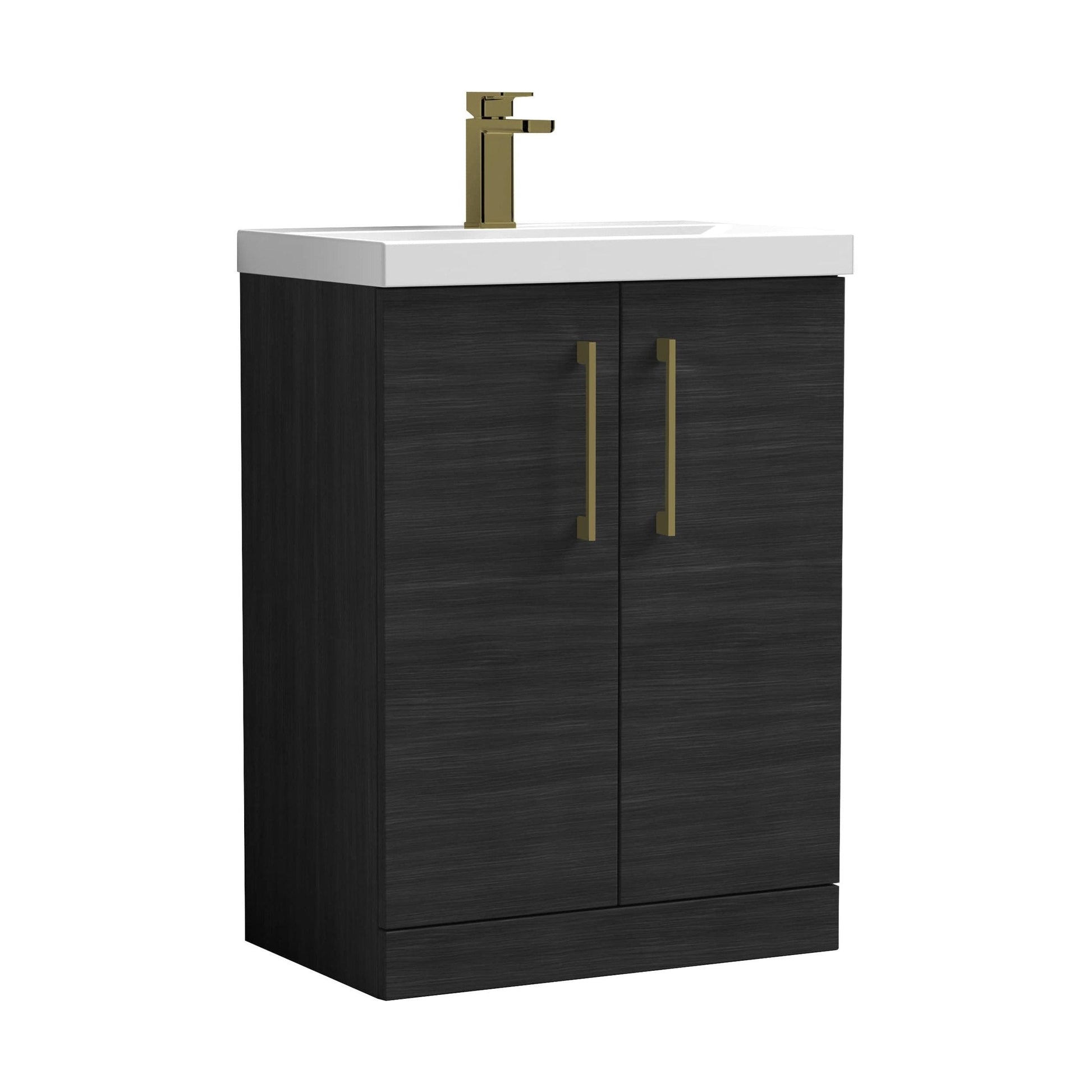[BALARN603AH017] Bramshall Floor Standing 2-Door Vanity & Mid-Edge Basin – Choice of Colour and Handle Finish - Cutout