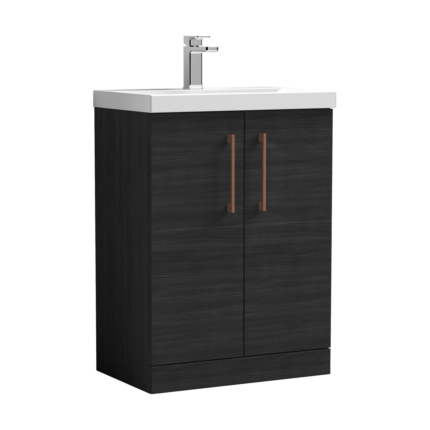 [BALARN603AH019] Bramshall Floor Standing 2-Door Vanity & Mid-Edge Basin – Choice of Colour and Handle Finish - Cutout