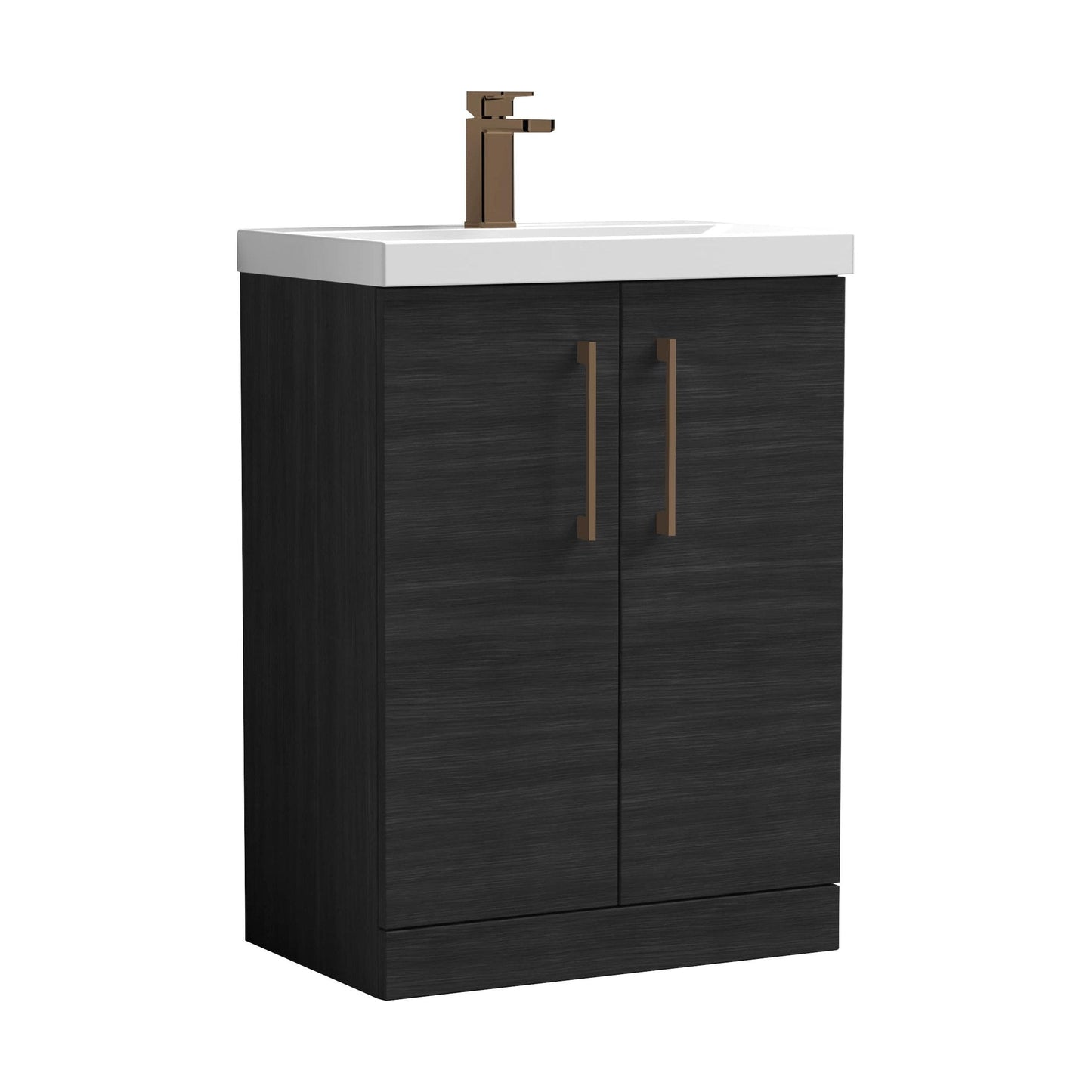 [BALARN603AH1516] Bramshall Floor Standing 2-Door Vanity & Mid-Edge Basin – Choice of Colour and Handle Finish - Cutout
