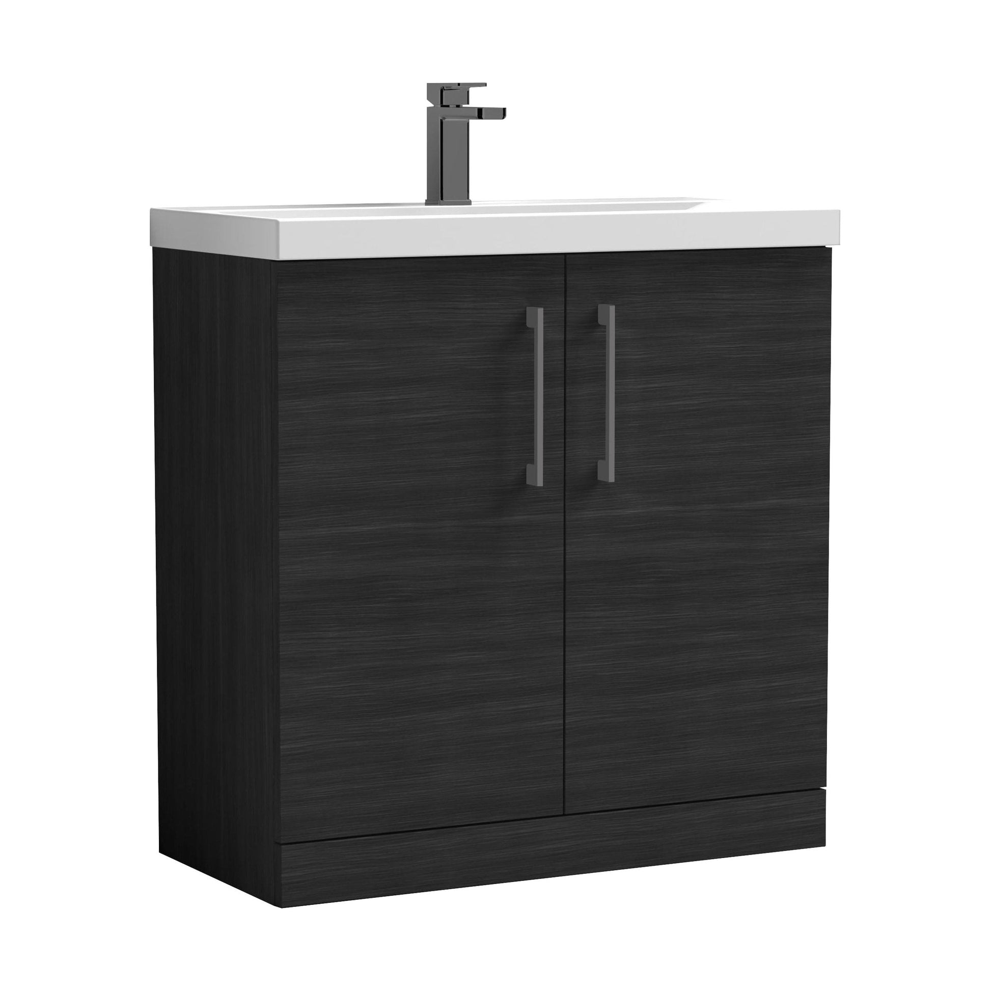 [BALARN605AH716] Bramshall Floor Standing 2-Door Vanity & Mid-Edge Basin – Choice of Colour and Handle Finish - Cutout