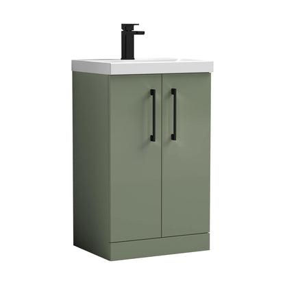 [BALARN801AH018] Bramshall Floor Standing 2-Door Vanity & Mid-Edge Basin – Choice of Colour and Handle Finish - Cutout