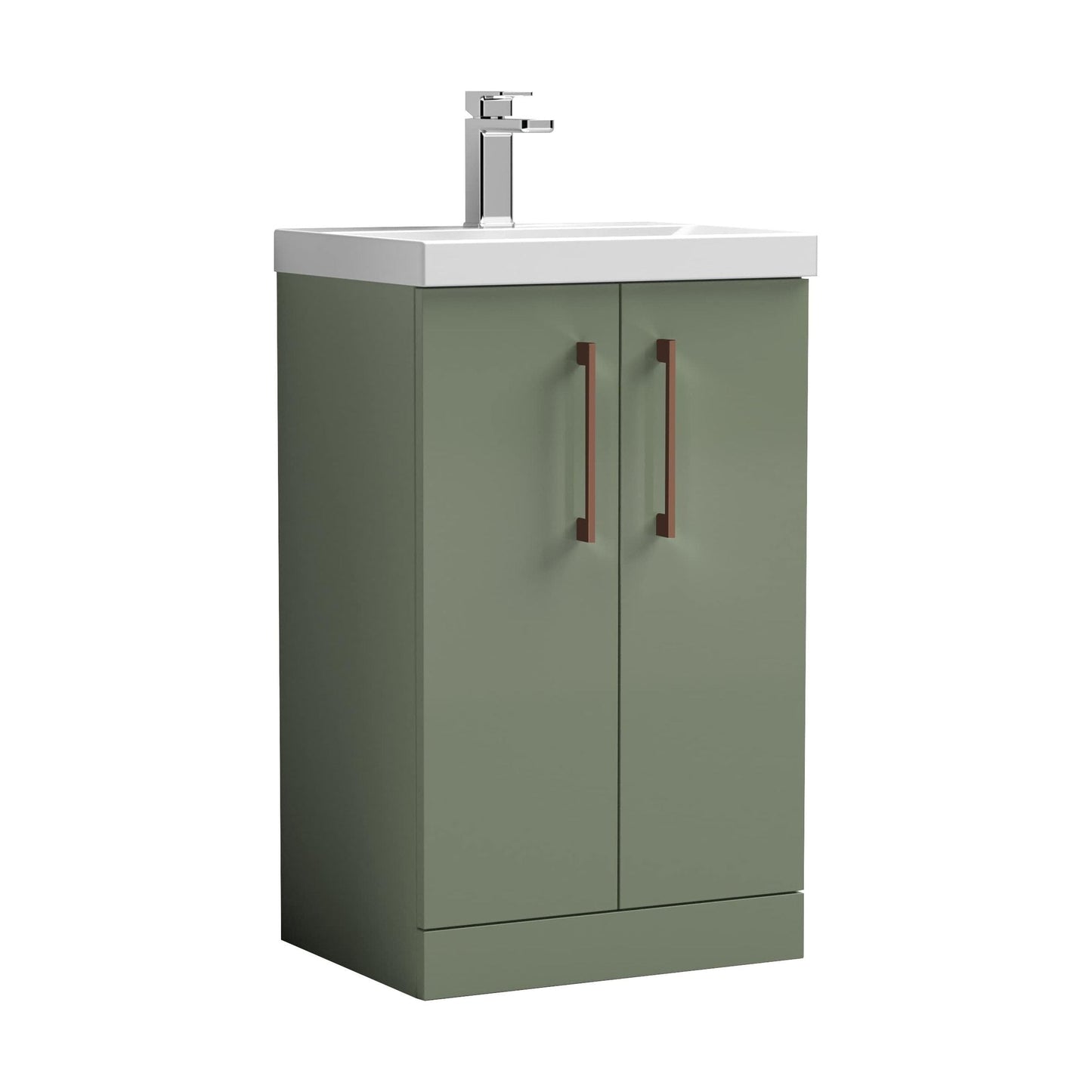 [BALARN801AH019] Bramshall Floor Standing 2-Door Vanity & Mid-Edge Basin – Choice of Colour and Handle Finish - Cutout