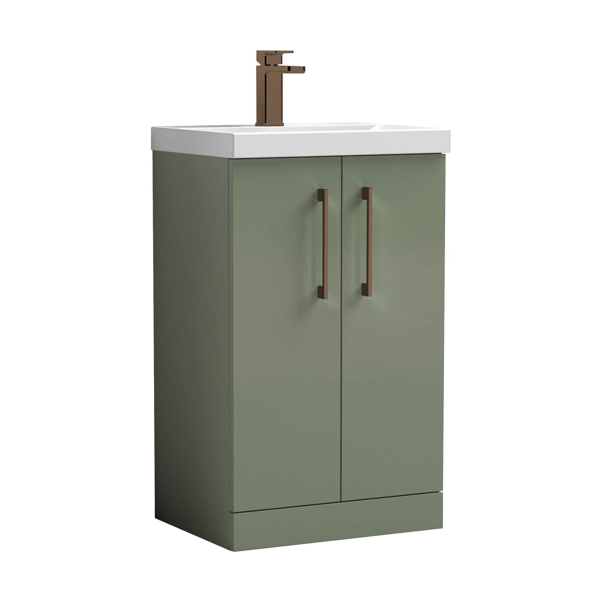 [BALARN801AH1516] Bramshall Floor Standing 2-Door Vanity & Mid-Edge Basin – Choice of Colour and Handle Finish - Cutout