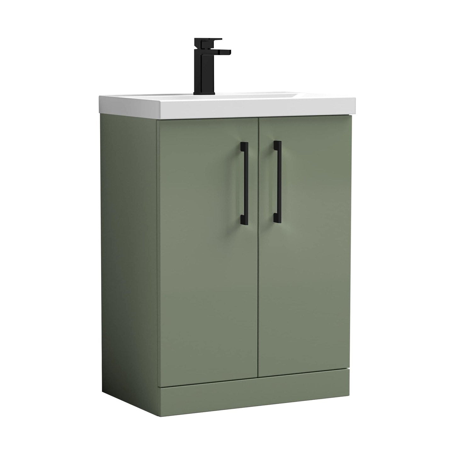 [BALARN803AH018] Bramshall Floor Standing 2-Door Vanity & Mid-Edge Basin – Choice of Colour and Handle Finish - Cutout