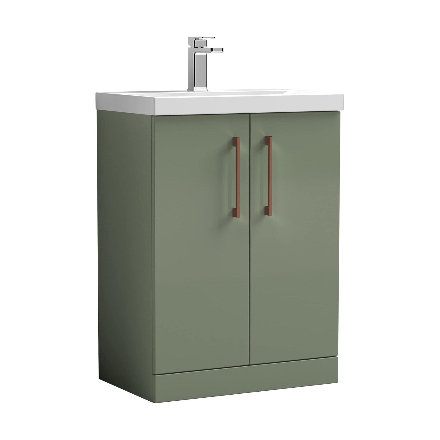 [BALARN803AH019] Bramshall Floor Standing 2-Door Vanity & Mid-Edge Basin – Choice of Colour and Handle Finish - Cutout