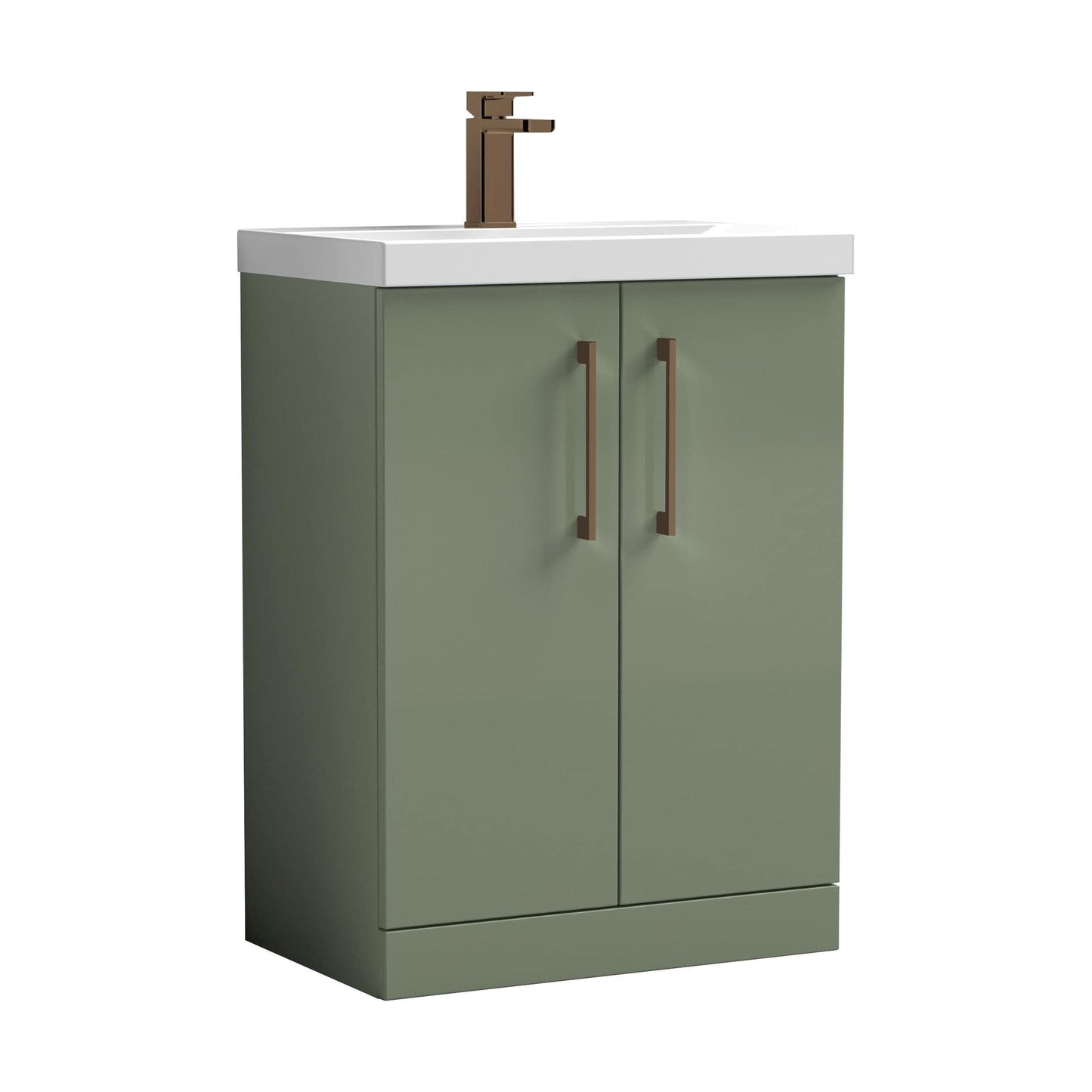 [BALARN803AH1516] Bramshall Floor Standing 2-Door Vanity & Mid-Edge Basin – Choice of Colour and Handle Finish - Cutout