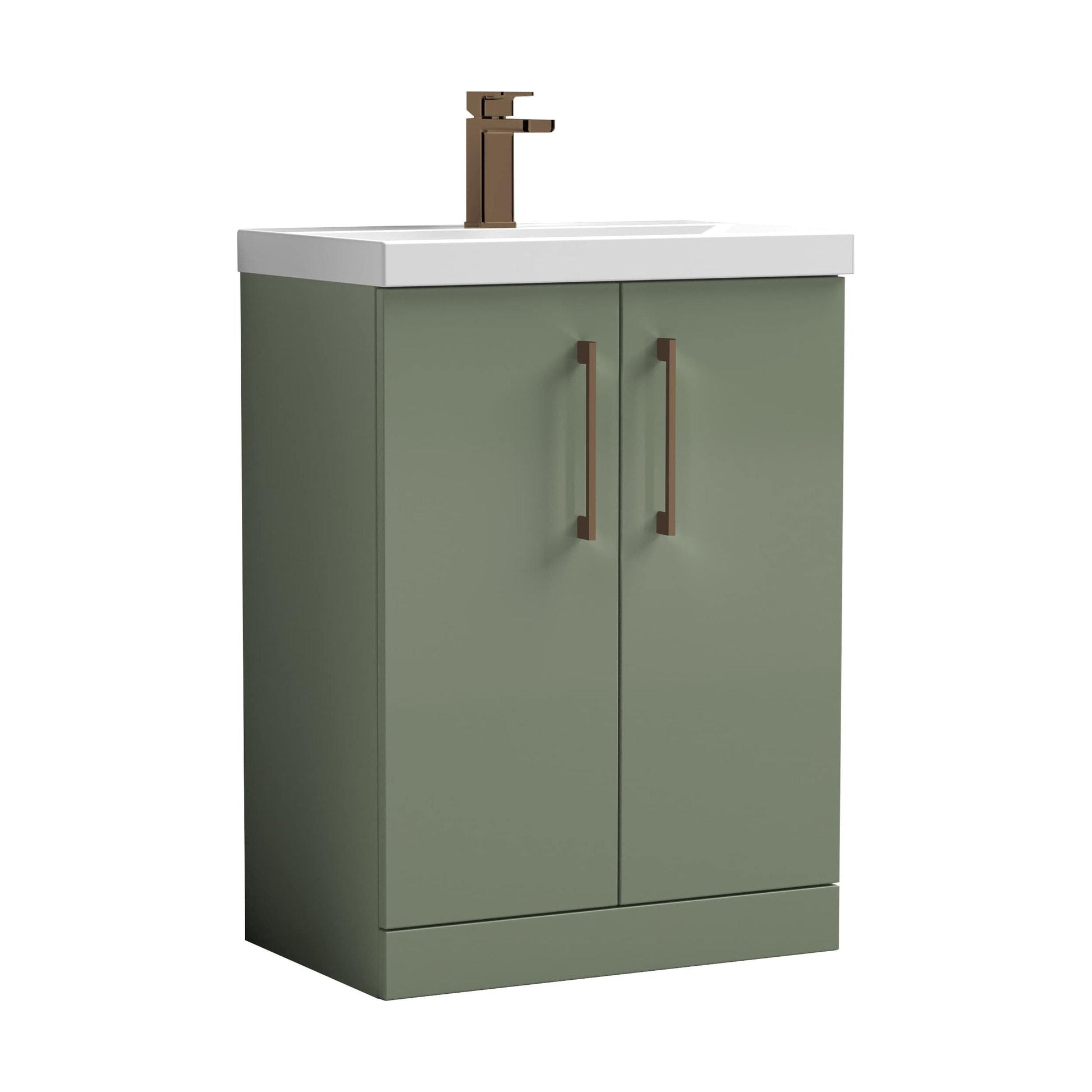 [BALARN803AH1516] Bramshall Floor Standing 2-Door Vanity & Mid-Edge Basin – Choice of Colour and Handle Finish - Cutout