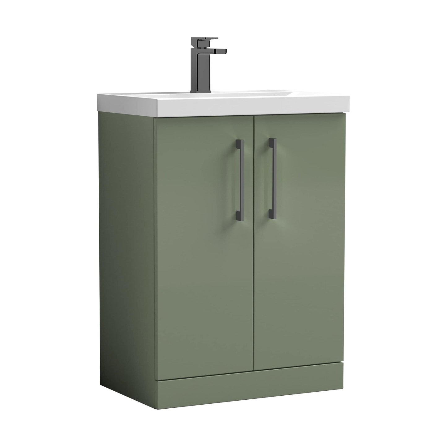[BALARN803AH716] Bramshall Floor Standing 2-Door Vanity & Mid-Edge Basin – Choice of Colour and Handle Finish - Cutout