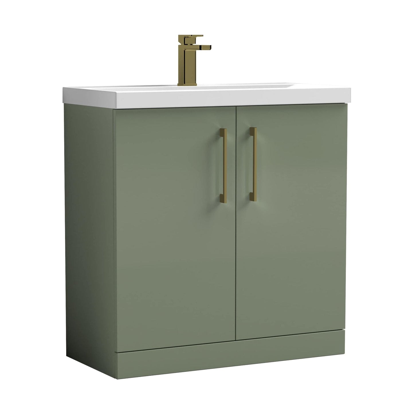 [BALARN805AH017] Bramshall Floor Standing 2-Door Vanity & Mid-Edge Basin – Choice of Colour and Handle Finish - Cutout