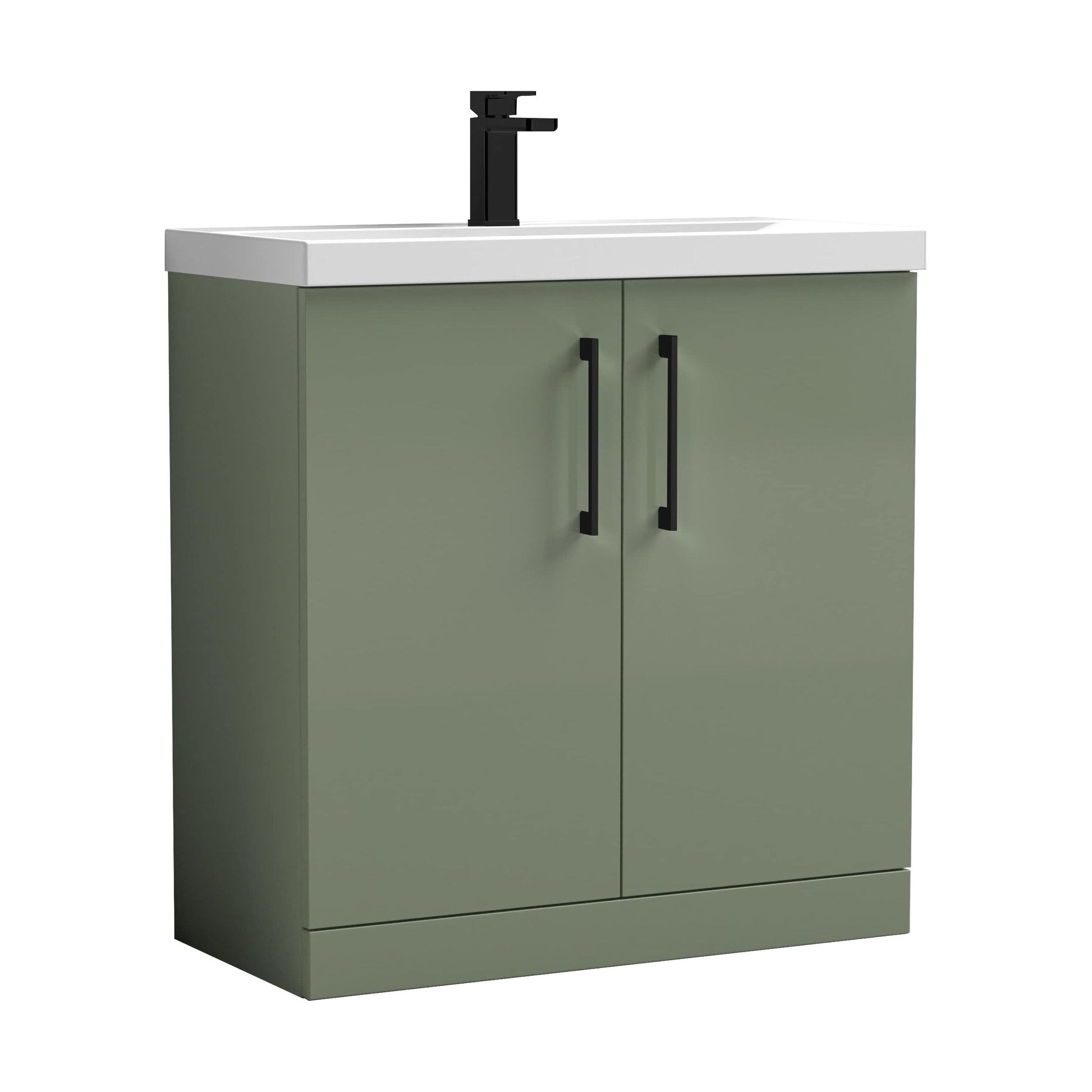[BALARN805AH018] Bramshall Floor Standing 2-Door Vanity & Mid-Edge Basin – Choice of Colour and Handle Finish - Cutout