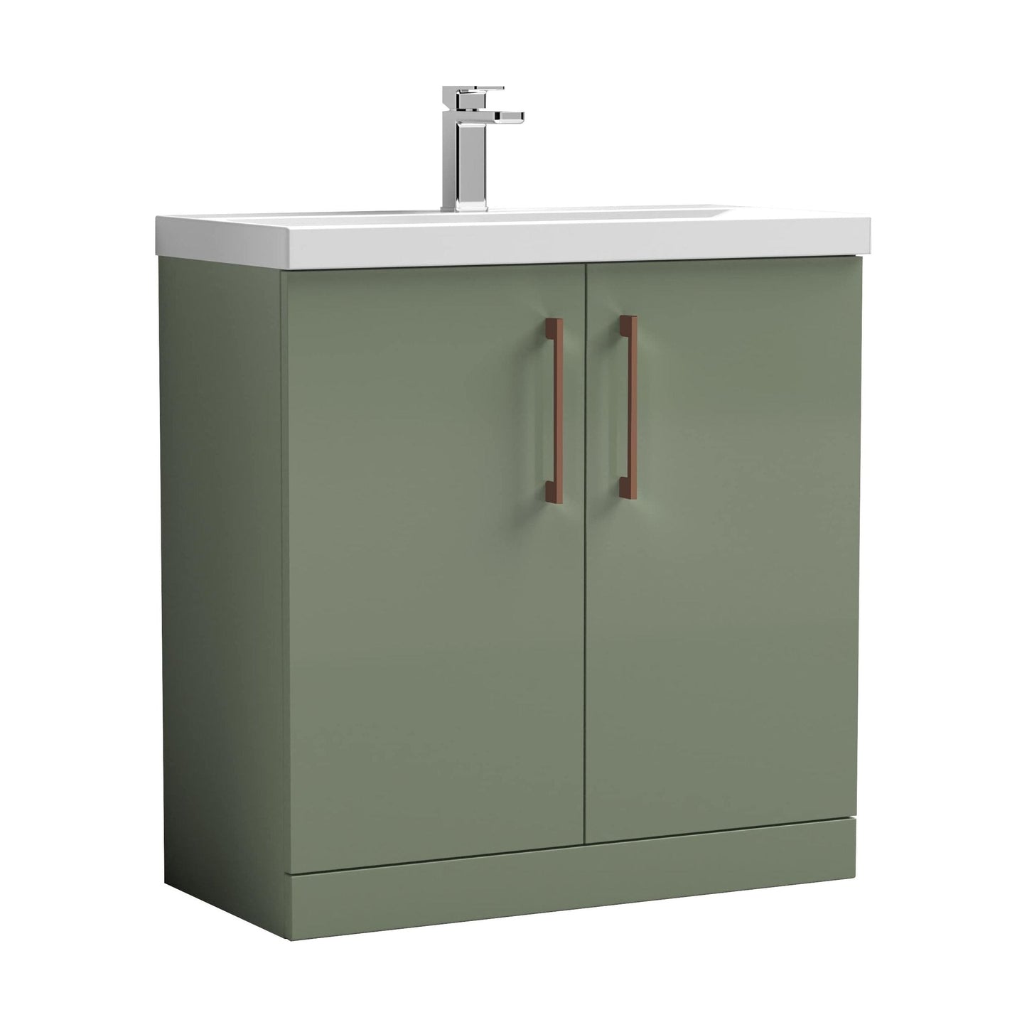 [BALARN805AH019] Bramshall Floor Standing 2-Door Vanity & Mid-Edge Basin – Choice of Colour and Handle Finish - Cutout
