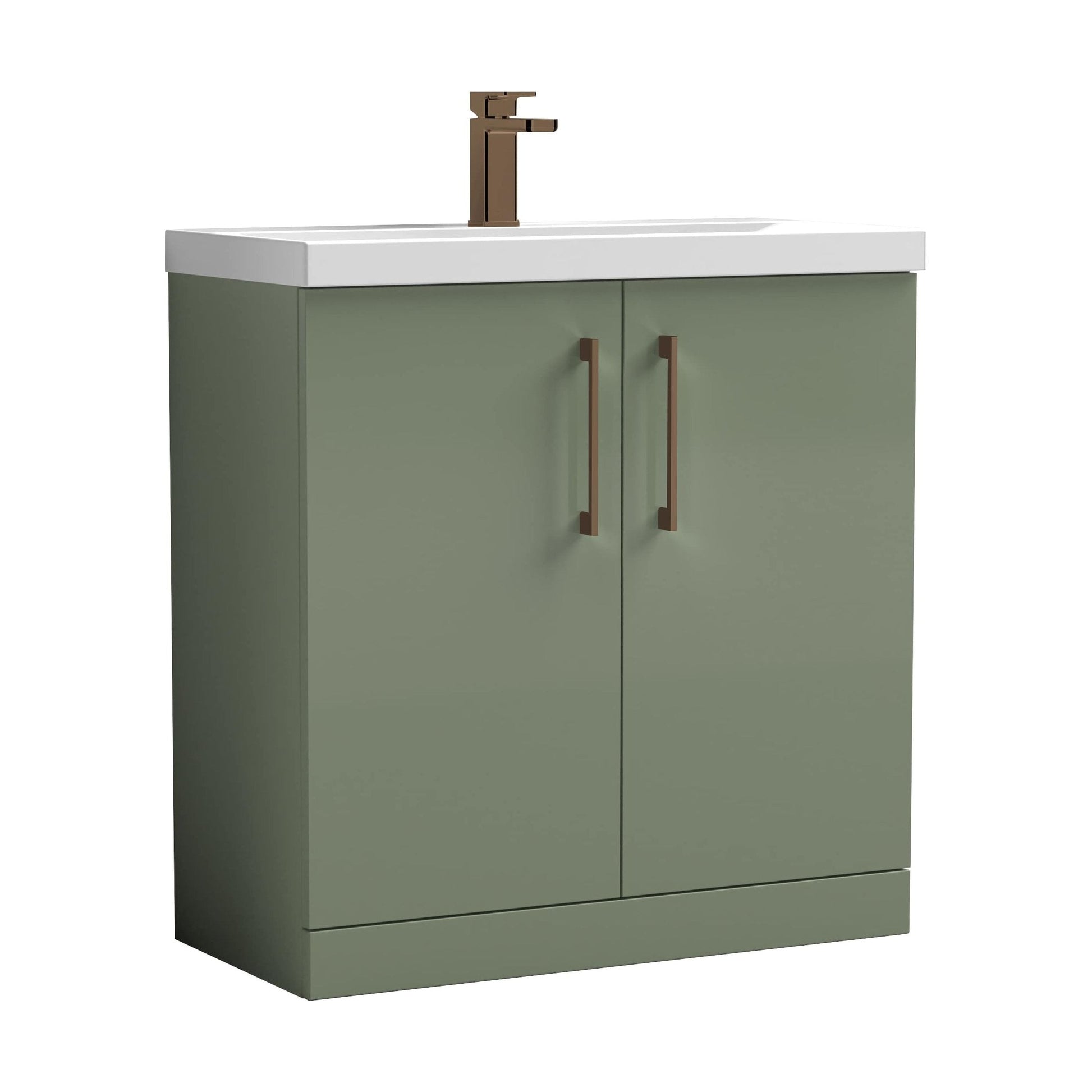 [BALARN805AH1516] Bramshall Floor Standing 2-Door Vanity & Mid-Edge Basin – Choice of Colour and Handle Finish - Cutout