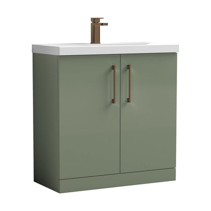 [BALARN805AH1516] Bramshall Floor Standing 2-Door Vanity & Mid-Edge Basin – Choice of Colour and Handle Finish - Cutout