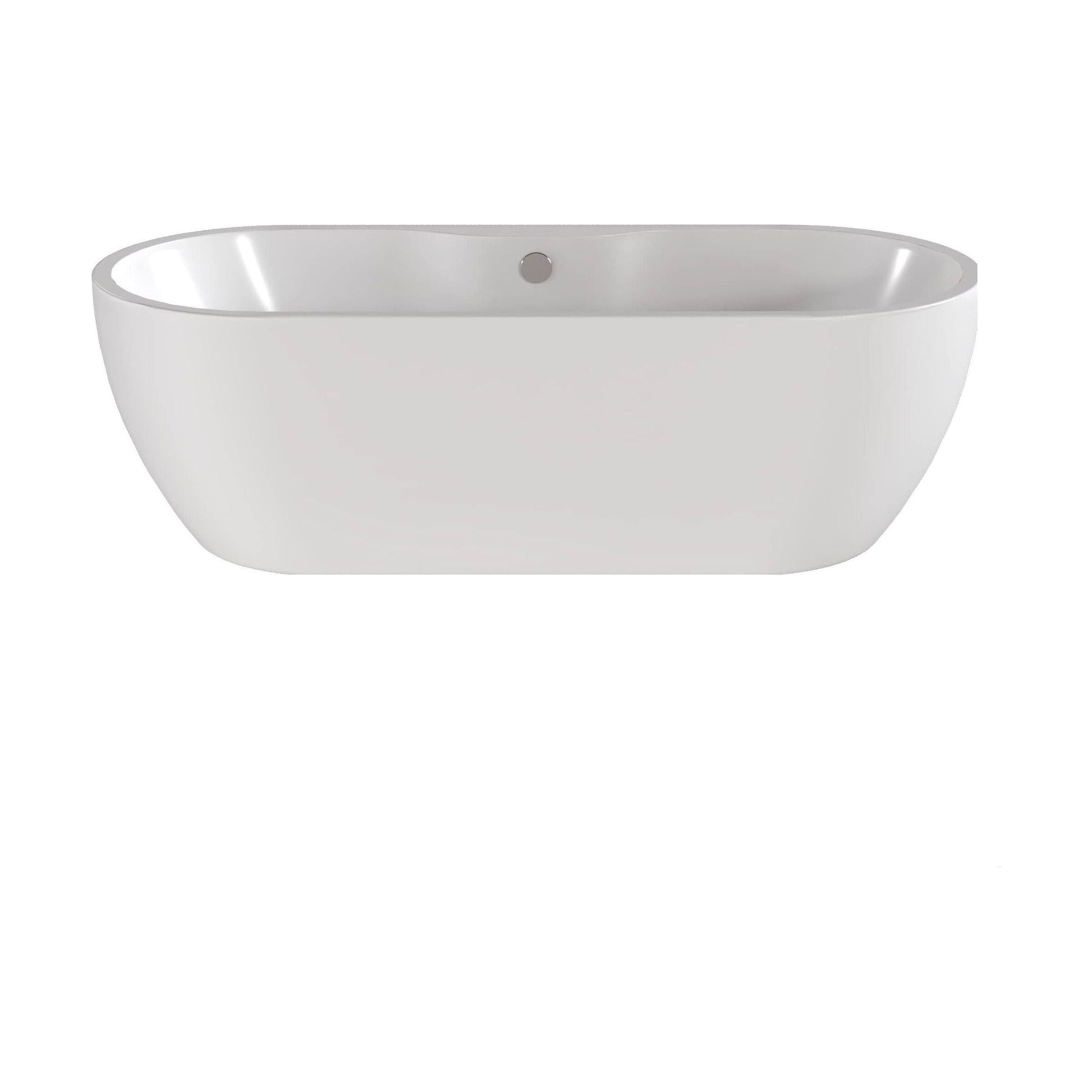 [BALNFB111] Balterley Freestanding Boat Bath: 1800 x 750 x 580 mm Double-Ended Acrylic Bath with Elegant Curved Design - Cutout