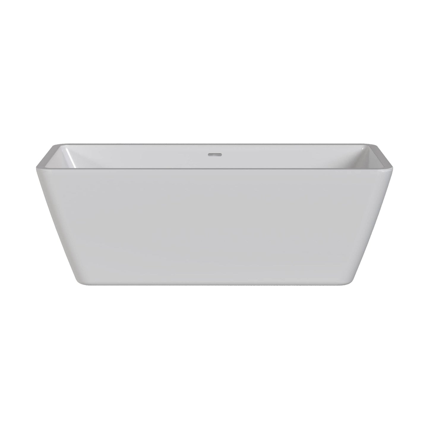 [BALNFB115] Balterley Square Freestanding Bath with Waste: 1615 x 720 x 580 mm Double-Ended Acrylic Bath - Cutout