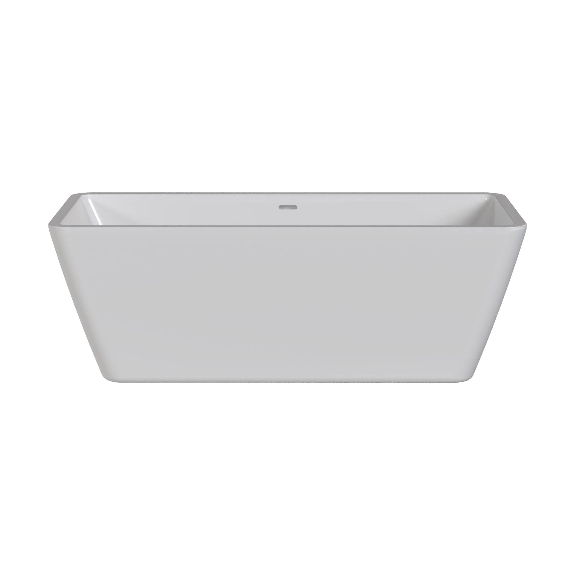 [BALNFB115] Balterley Square Freestanding Bath with Waste: 1615 x 720 x 580 mm Double-Ended Acrylic Bath - Cutout