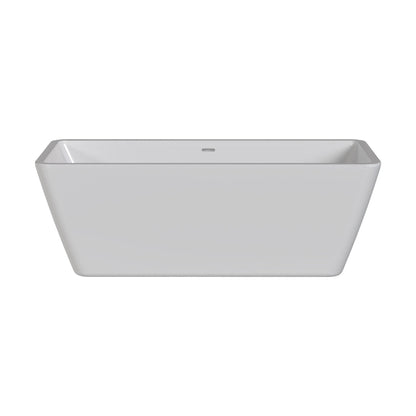 [BALNFB115] Balterley Square Freestanding Bath with Waste: 1615 x 720 x 580 mm Double-Ended Acrylic Bath - Cutout