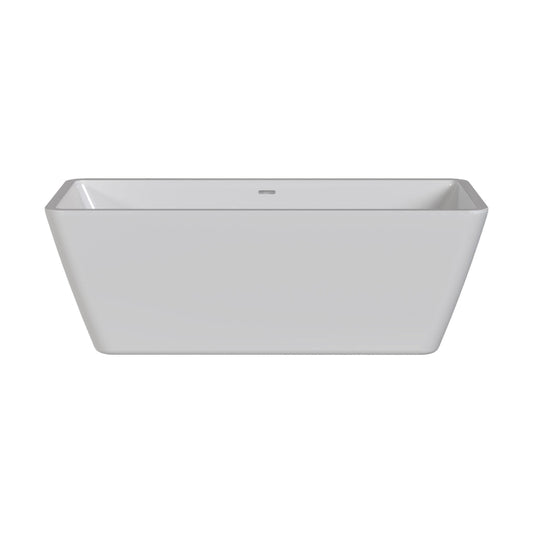 [BALNFB115] Balterley Square Freestanding Bath with Waste: 1615 x 720 x 580 mm Double-Ended Acrylic Bath - Cutout
