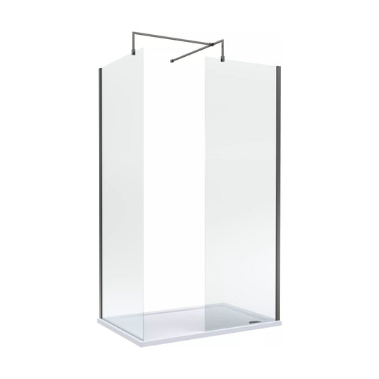 [BALW185001GM] Balterley 1200x700 Wetroom Screen, Tray & Waste - Cutout