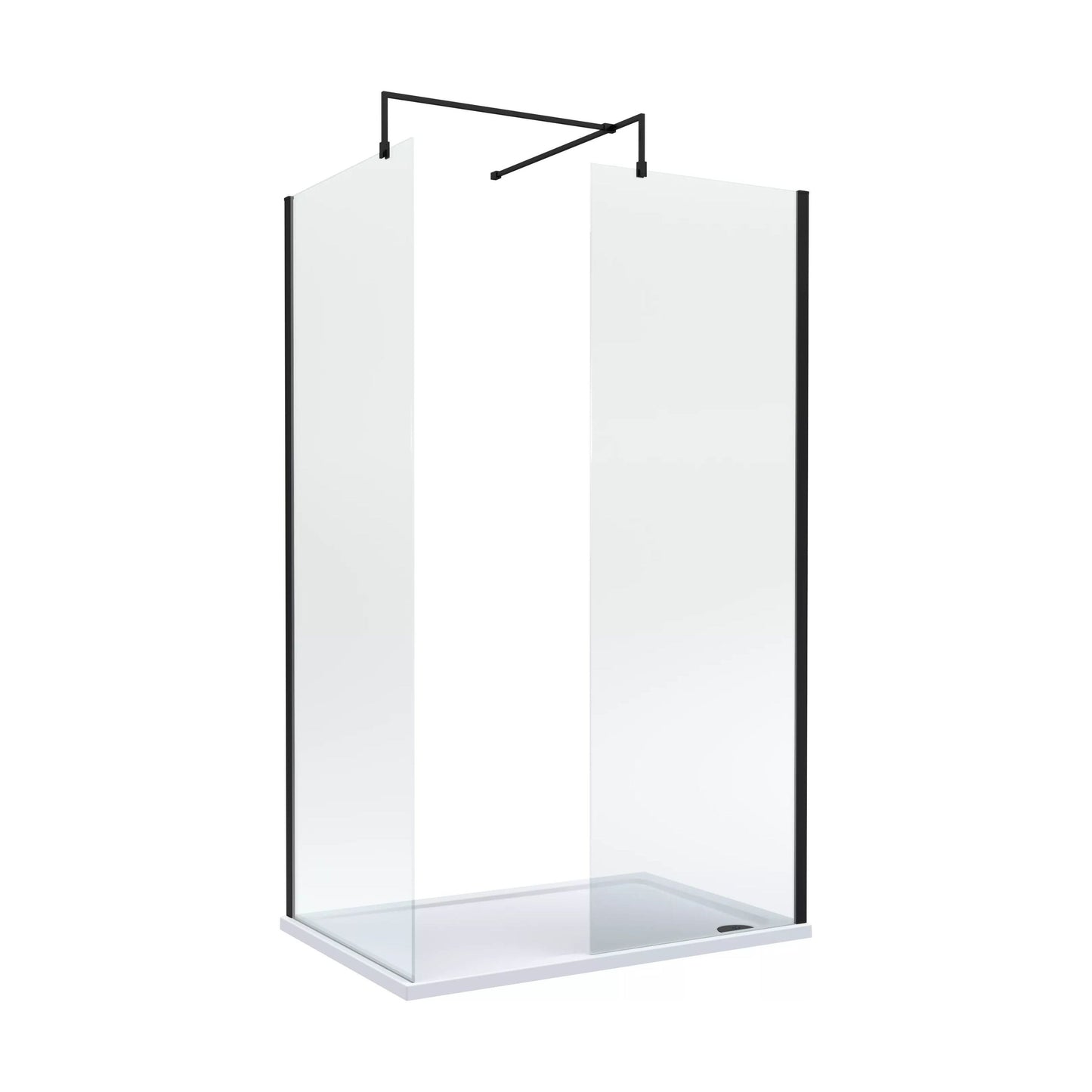 [BALW185001MB] Balterley 1200x700 Wetroom Screen, Tray & Waste - Cutout