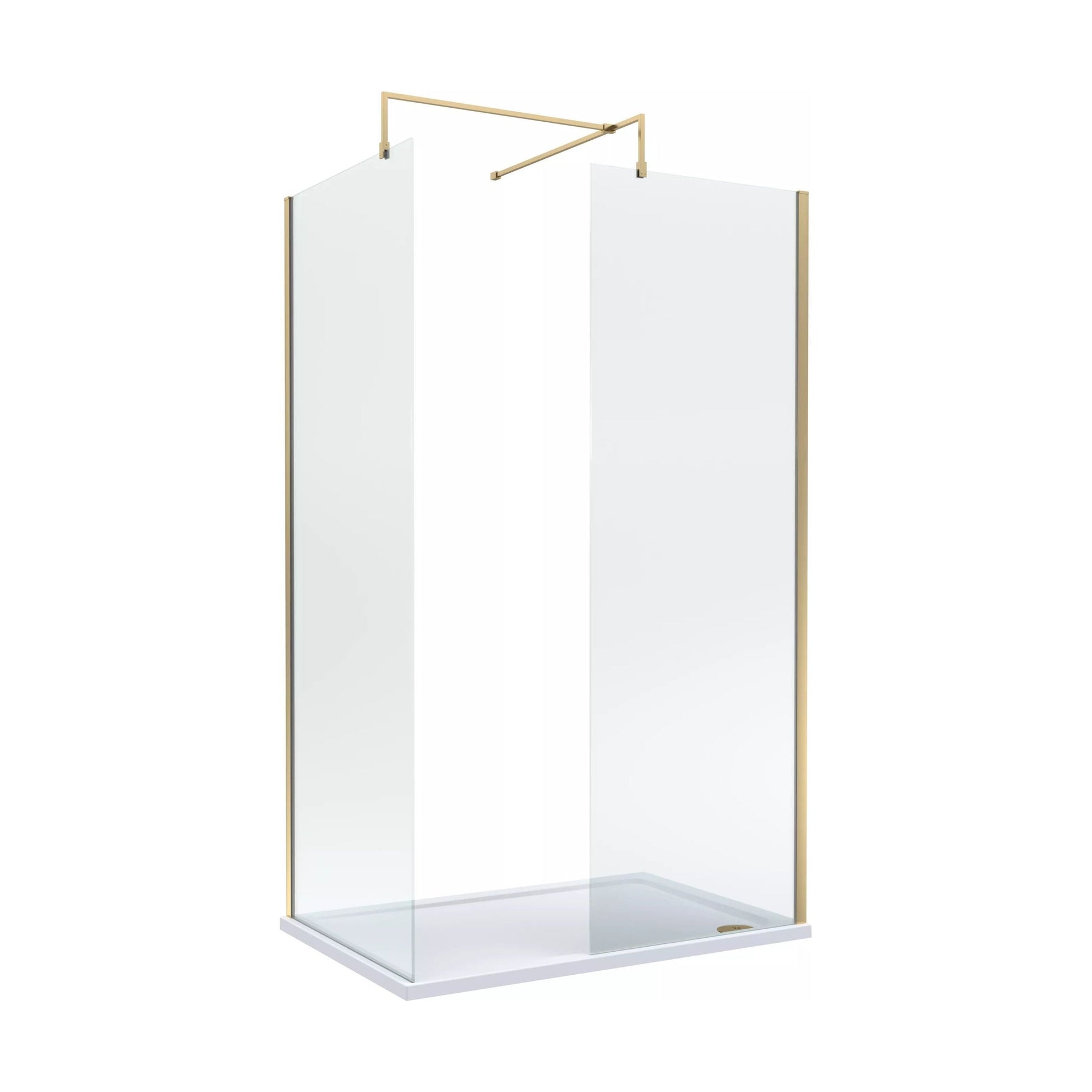 [BALW185002BB] Balterley 1200x800 Wetroom Screen, Tray & Waste - Cutout