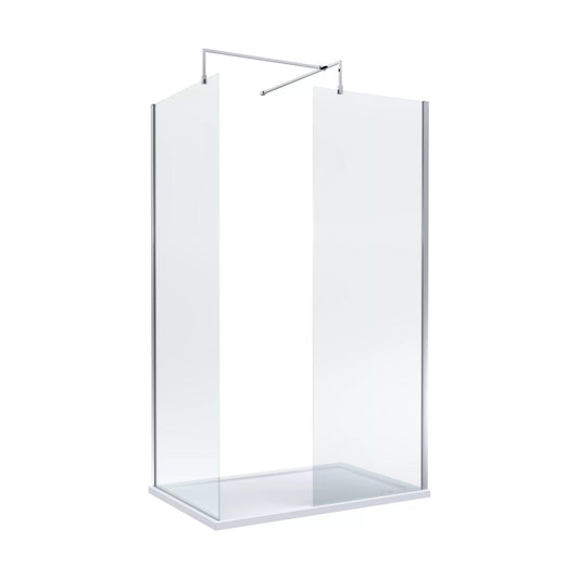 [BALW185002] Balterley 1200x800 Wetroom Screen, Tray & Waste - Cutout