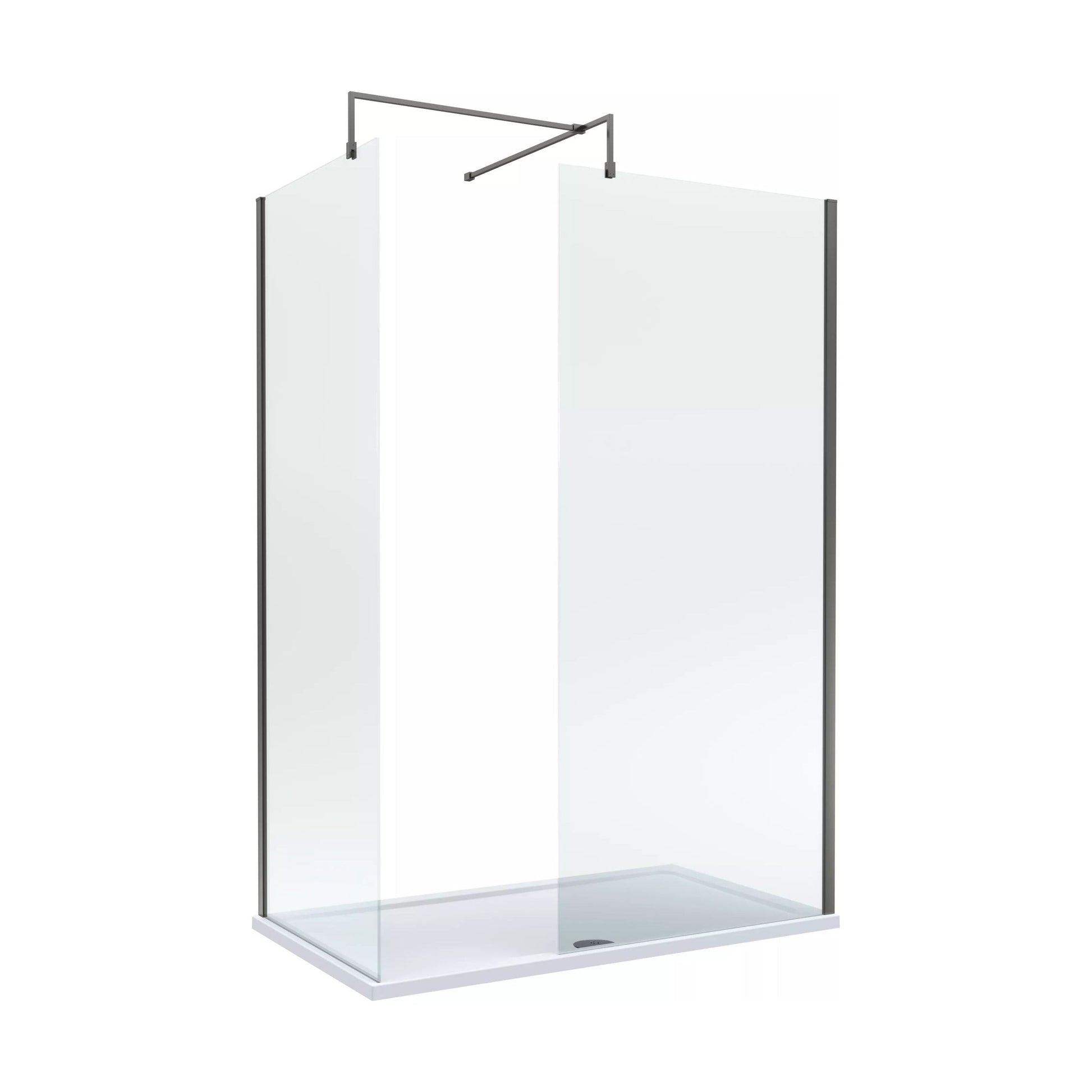 [BALW185003GM] Balterley 1400x700 Wetroom Screen, Tray & Waste - Cutout