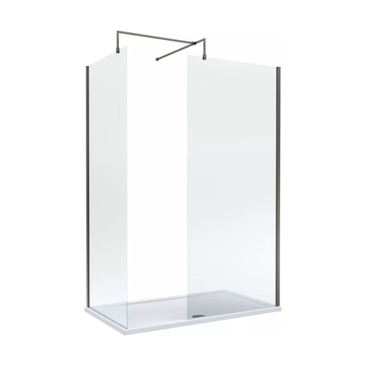 [BALW185003GM] Balterley 1400x700 Wetroom Screen, Tray & Waste - Cutout