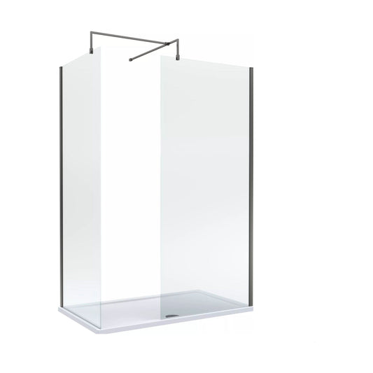[BALW185004GM] Balterley 1400x800 Wetroom Screen, Tray & Waste - Cutout