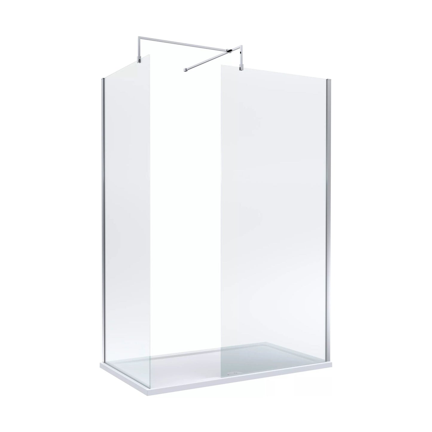 [BALW185004] Balterley 1400x800 Wetroom Screen, Tray & Waste - Cutout
