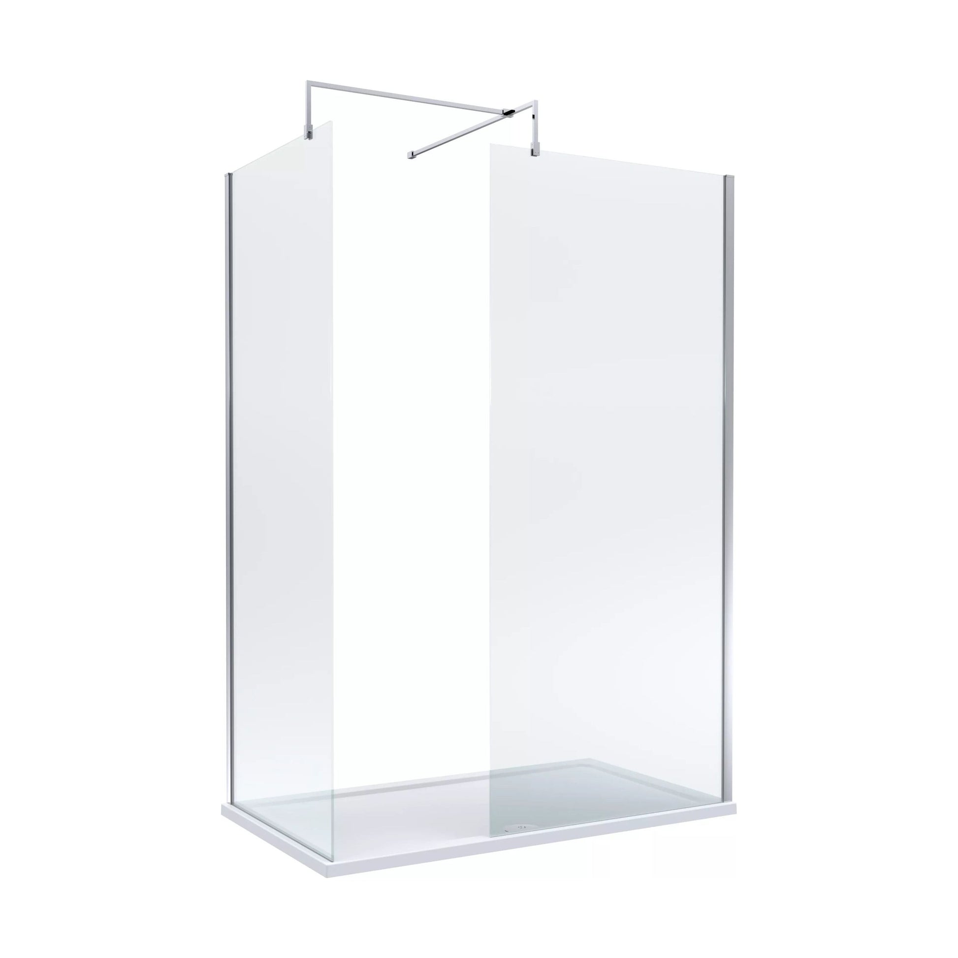[BALW185004] Balterley 1400x800 Wetroom Screen, Tray & Waste - Cutout