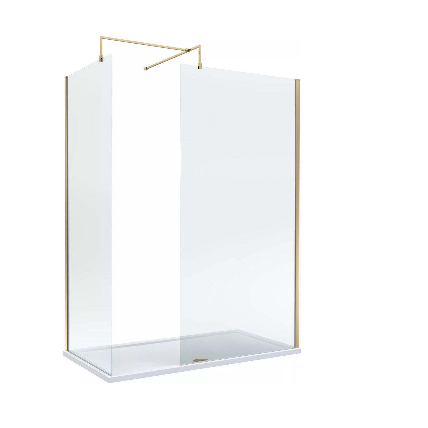 [BALW185005BB] Balterley 1500x700 Wetroom Screen, Tray & Waste - Cutout