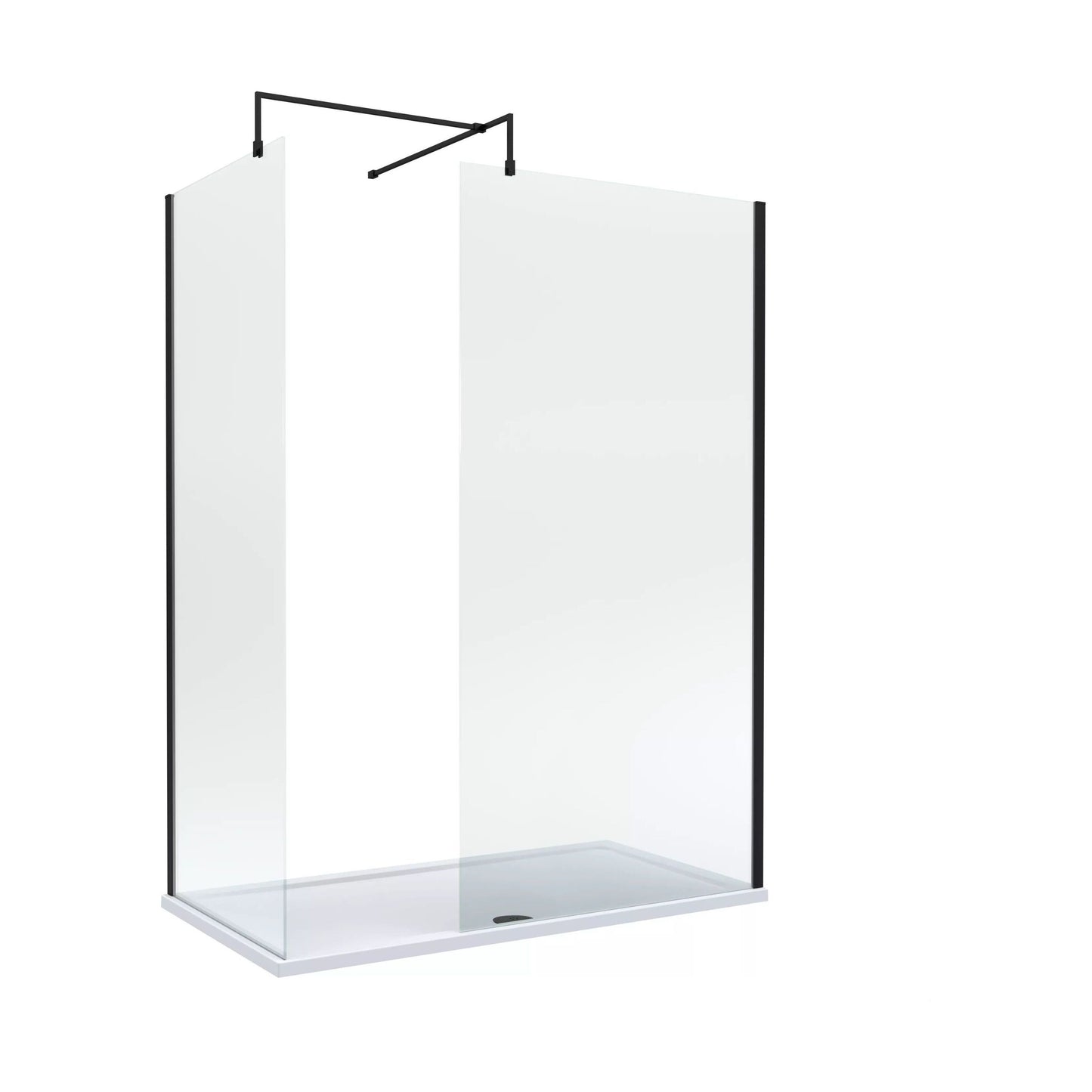 [BALW185005MB] Balterley 1500x700 Wetroom Screen, Tray & Waste - Cutout