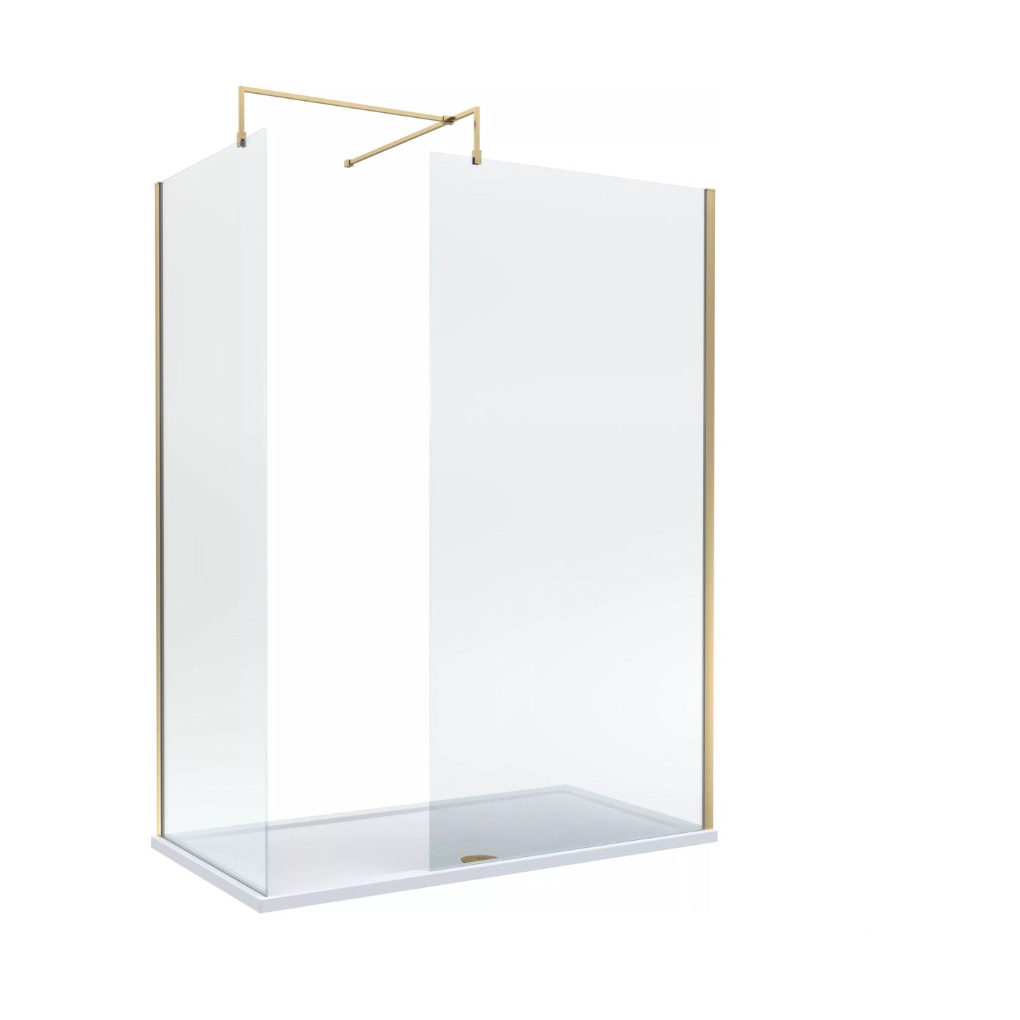 [BALW185006BB] Balterley 1500x800 Wetroom Screen, Tray & Waste - Cutout