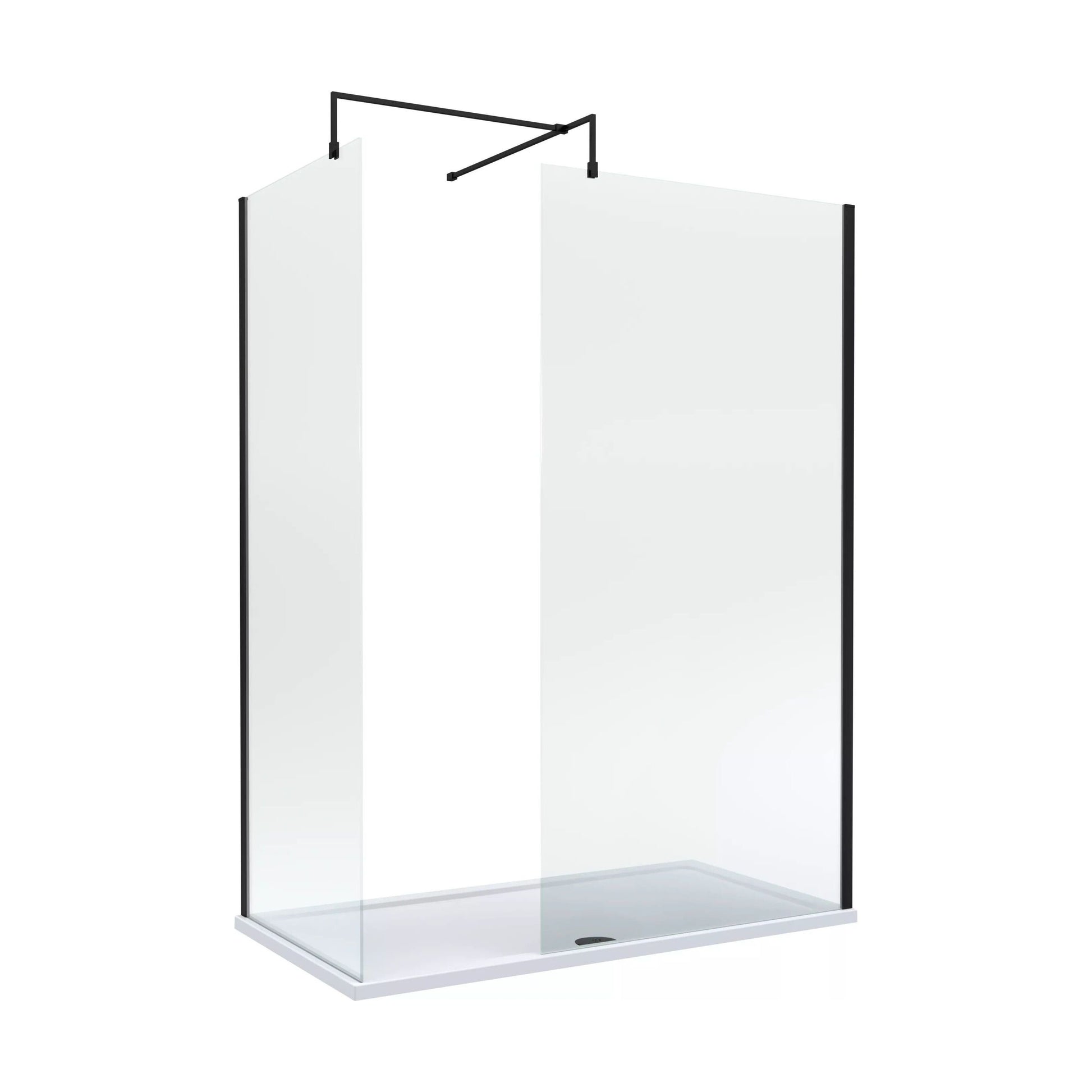 [BALW185007MB] Balterley 1600x700 Wetroom Screen, Tray & Waste - Cutout