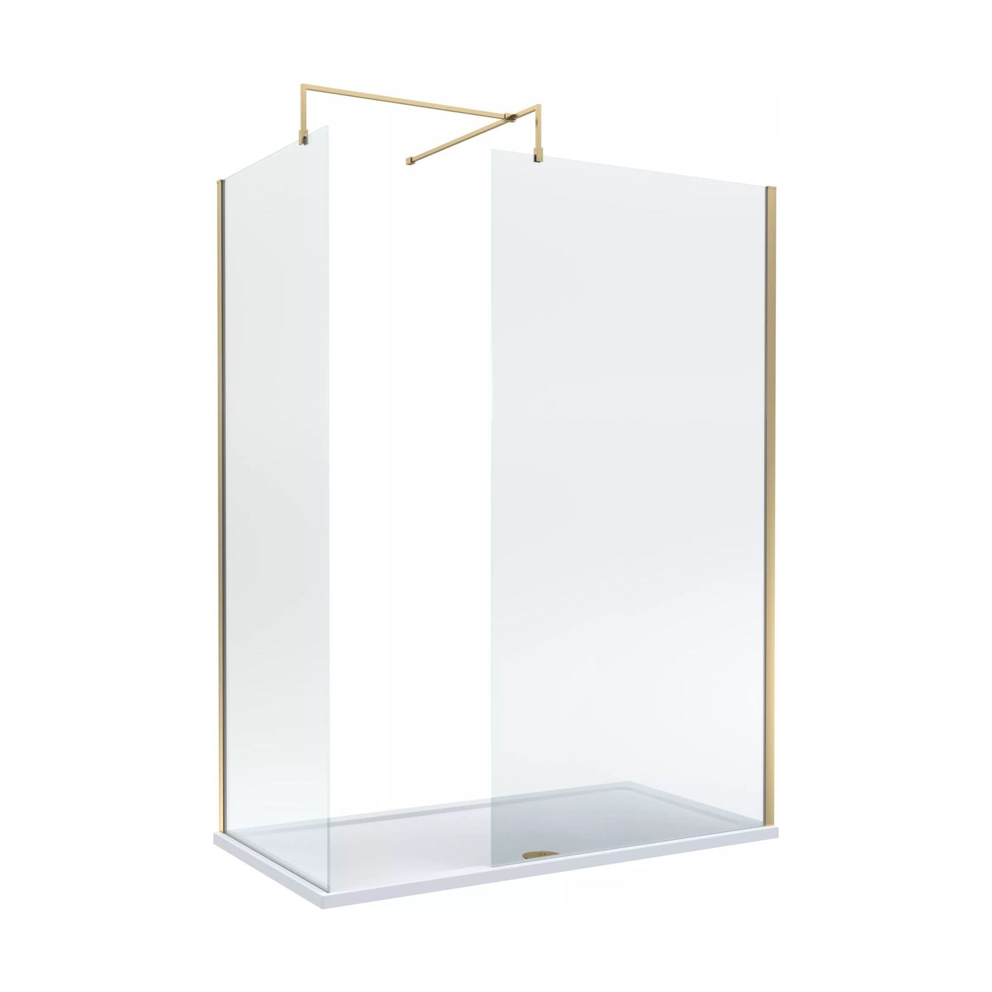 [BALW185008BB] Balterley 1600x800 Wetroom Screen, Tray & Waste - Cutout