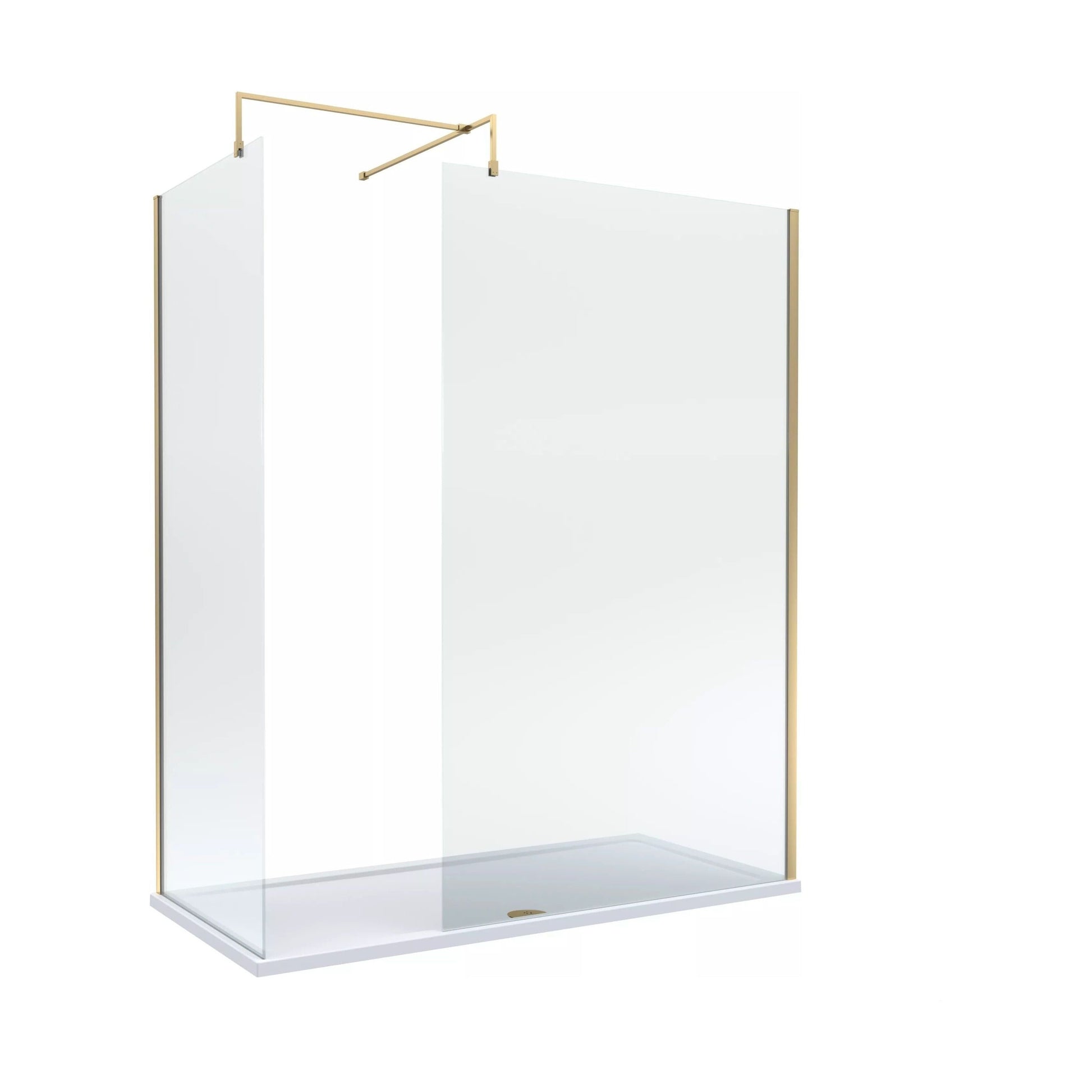 [BALW185009BB] Balterley 1700x700 Wetroom Screen, Tray & Waste - Cutout