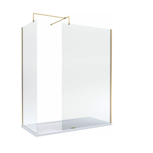 [BALW185009BB] Balterley 1700x700 Wetroom Screen, Tray & Waste - Cutout