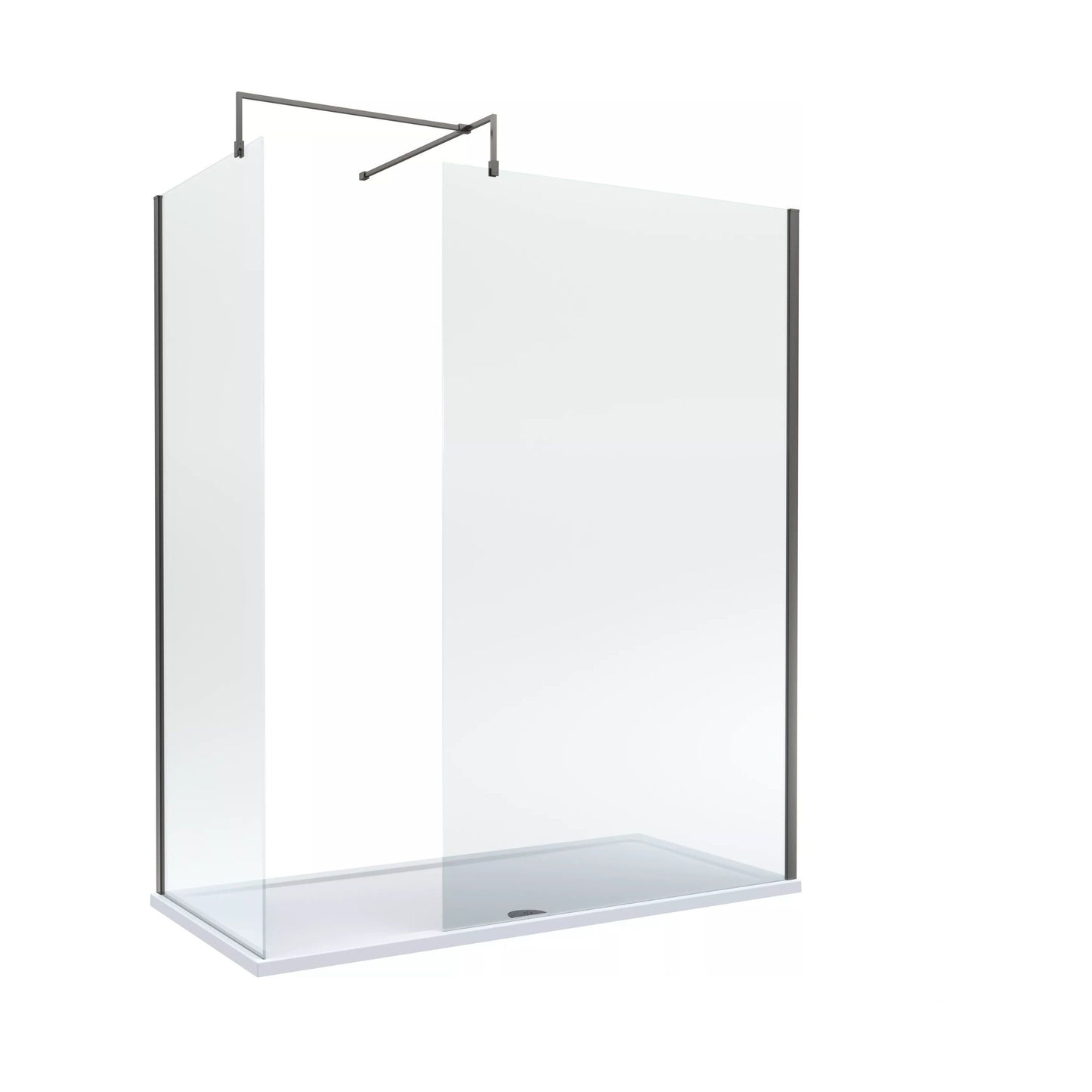 [BALW185009GM] Balterley 1700x700 Wetroom Screen, Tray & Waste - Cutout