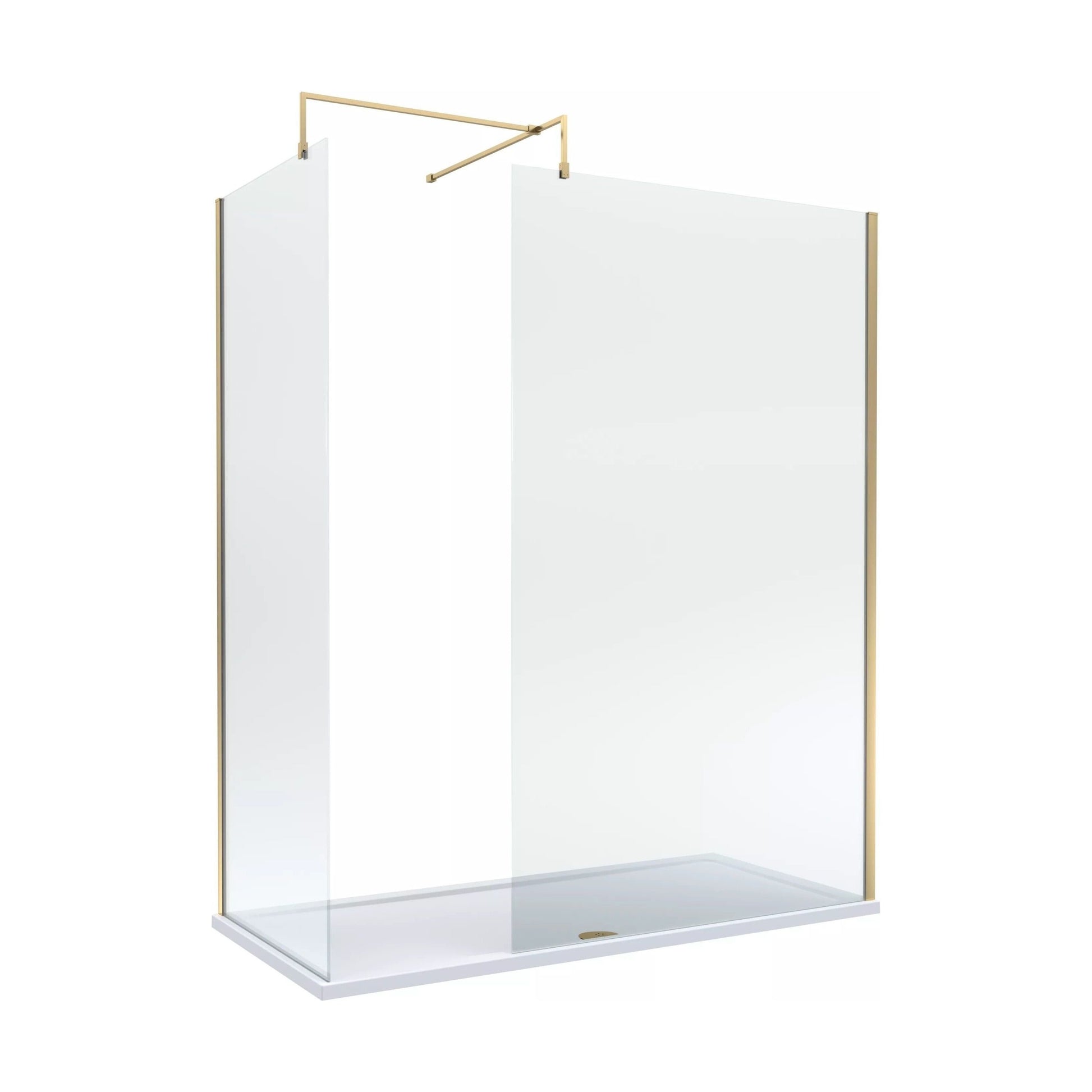 [BALW185010BB] Balterley 1700x800 Wetroom Screen, Tray & Waste - Cutout