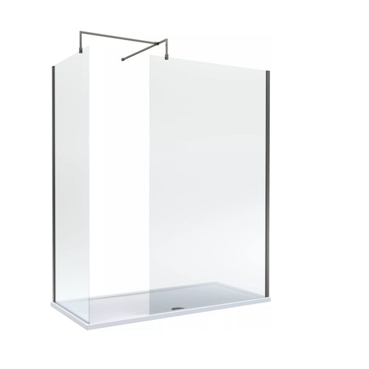 [BALW185010GM] Balterley 1700x800 Wetroom Screen, Tray & Waste - Cutout