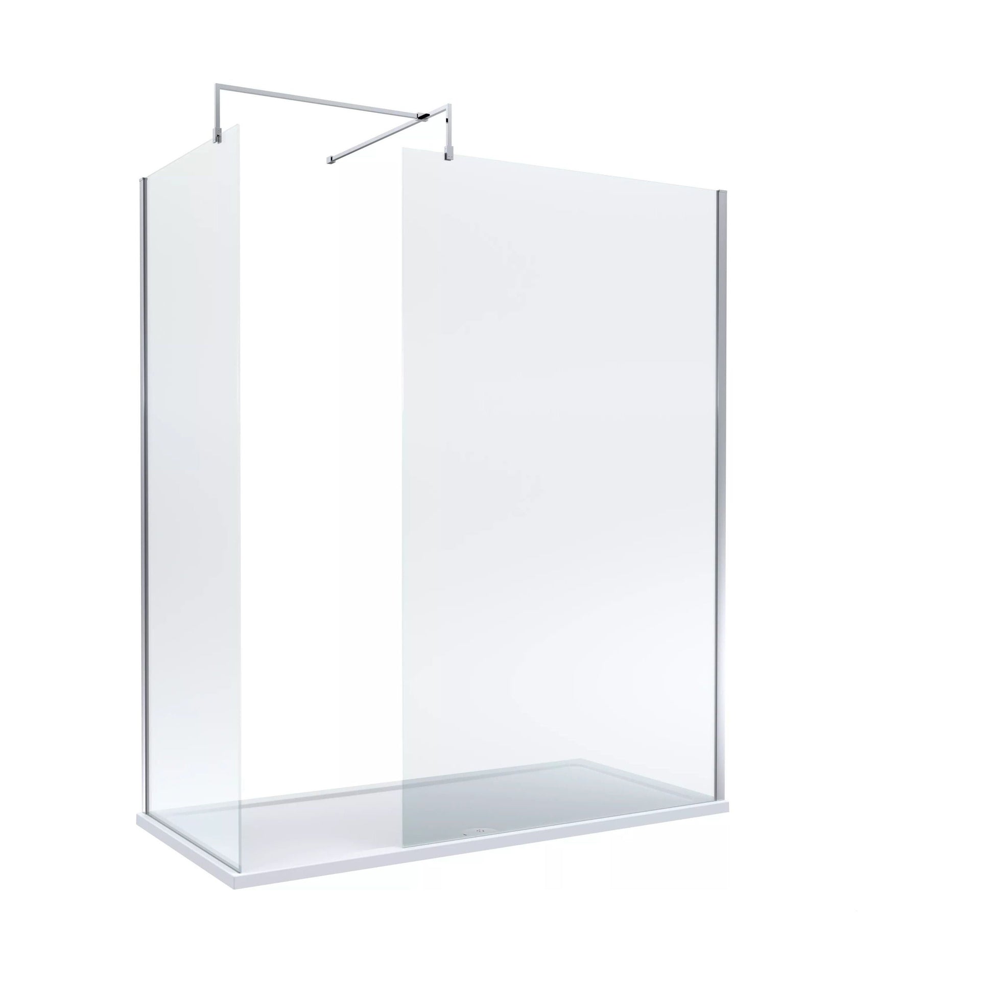 [BALW185010] Balterley 1700x800 Wetroom Screen, Tray & Waste - Cutout