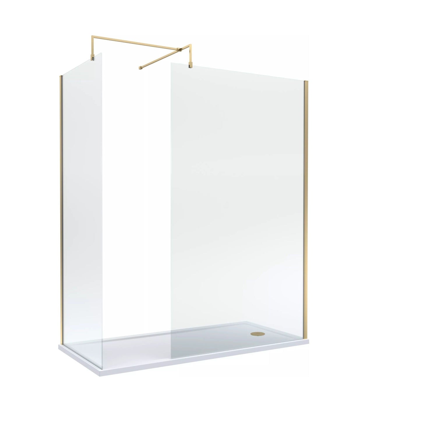 [BALW185011BB] Balterley 1700x700 Wetroom Screen, Tray & Waste - Cutout
