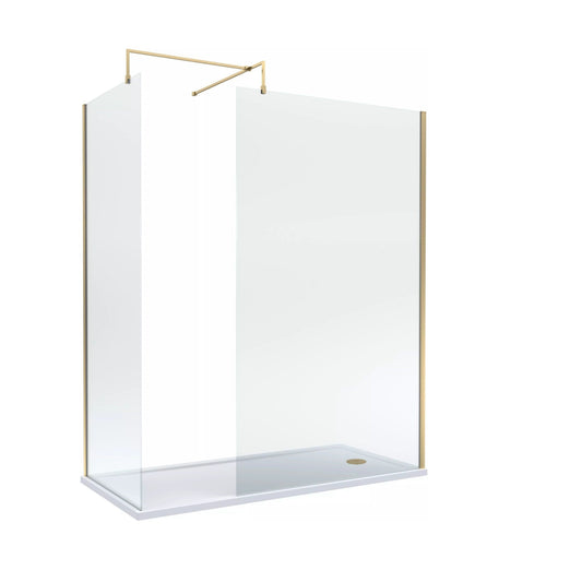 [BALW185011BB] Balterley 1700x700 Wetroom Screen, Tray & Waste - Cutout