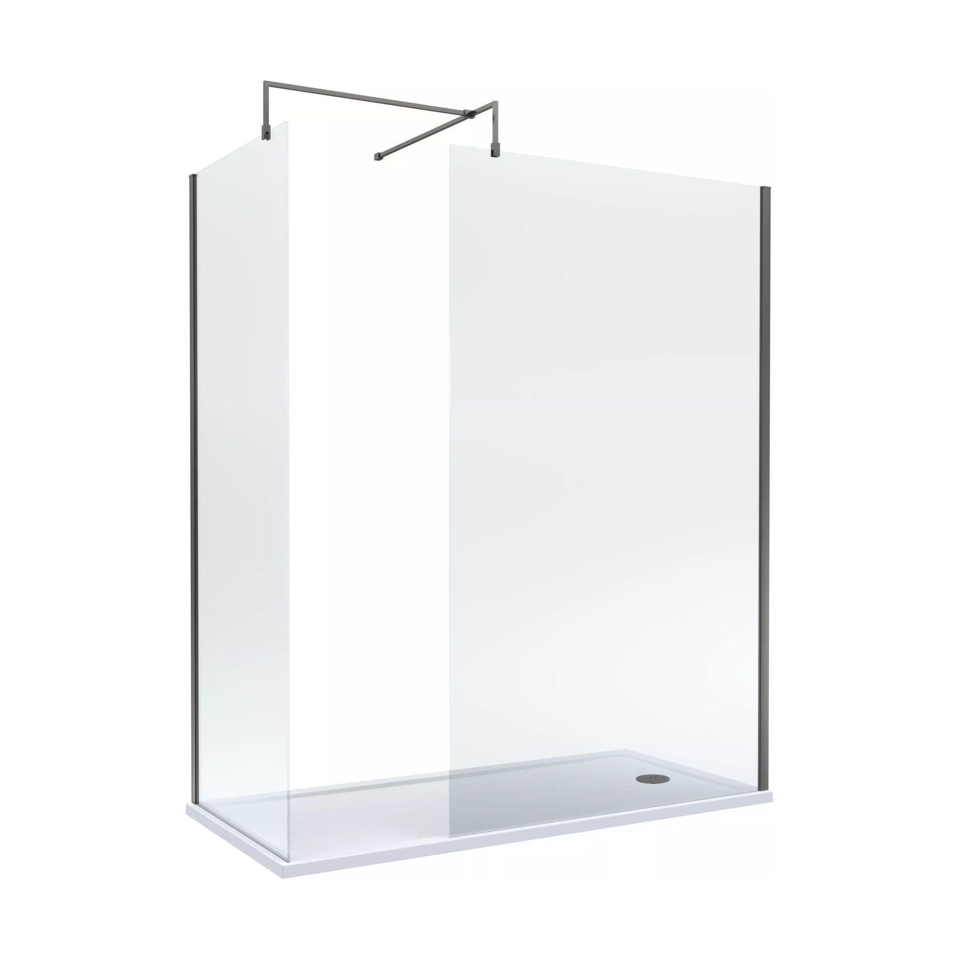 [BALW185011GM] Balterley 1700x700 Wetroom Screen, Tray & Waste - Cutout