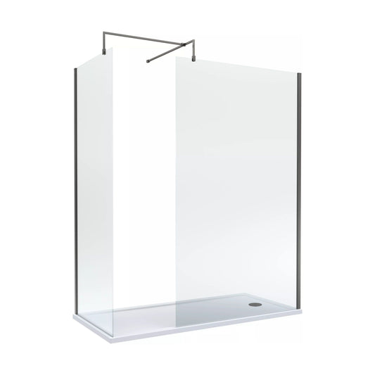 [BALW185011GM] Balterley 1700x700 Wetroom Screen, Tray & Waste - Cutout