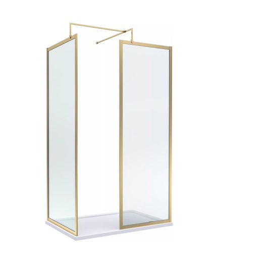 [BALW185012BB] Balterley 1200x700 Frame Wetroom Screen, Tray & Waste - Cutout