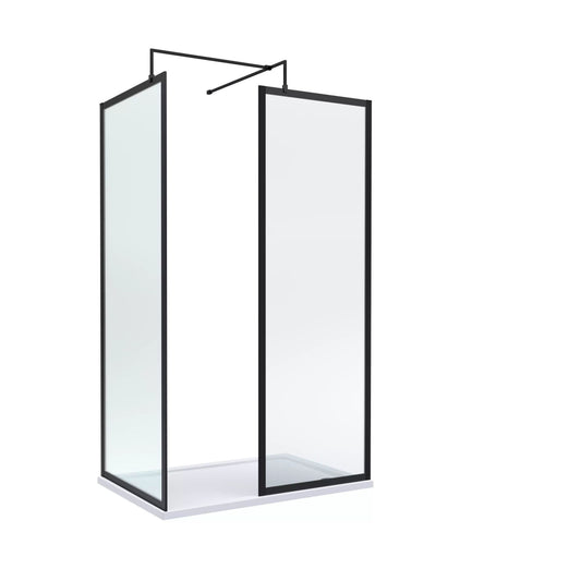 [BALW185013MB] Balterley 1200x800 Frame Wetroom Screen, Tray & Waste - Cutout