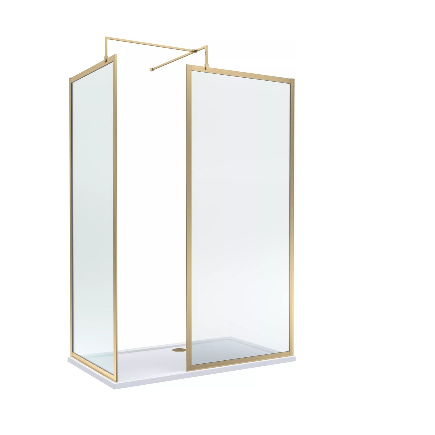 [BALW185014BB] Balterley 1400x700 Frame Wetroom Screen, Tray & Waste - Cutout